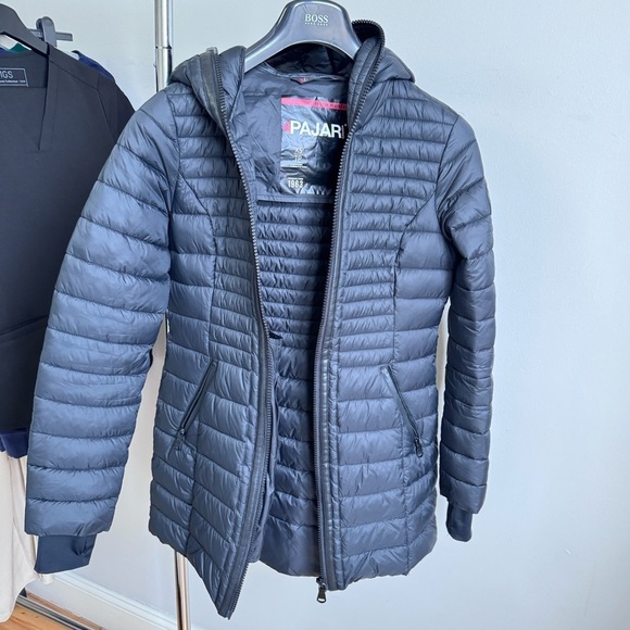 PAJAR Zip Up Black Coat With Hoodie in XS size - Picture 3 of 17